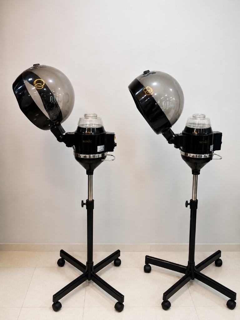 Professional standing hair steamers used for treatments